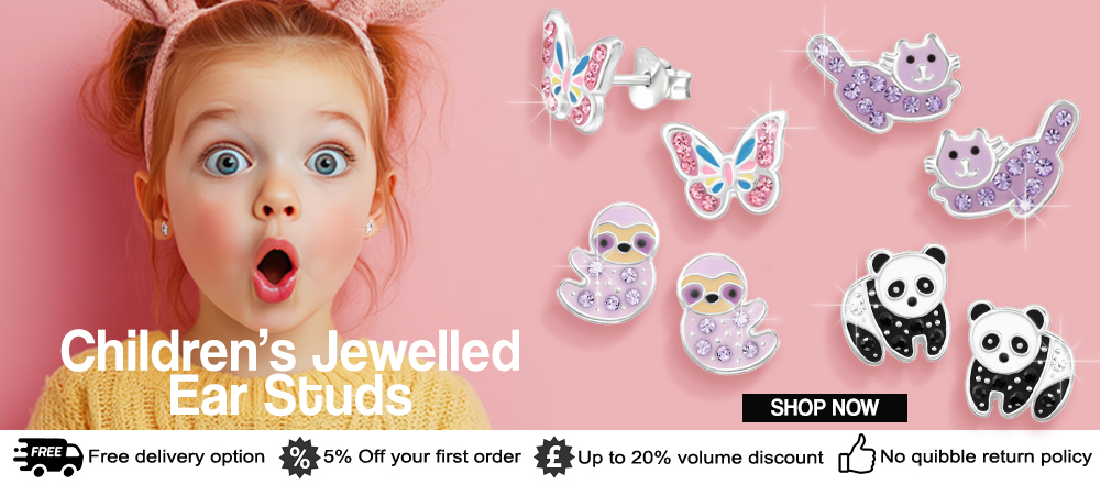 Kids Jewelled Ear Studs
