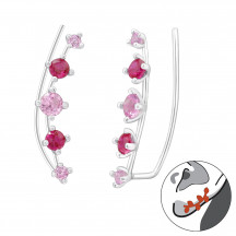 Picture of Curved - 925 Sterling Silver Ear Cuffs MS44592