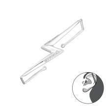 Shot of Thunderbolt - 925 Sterling Silver Ear Cuffs MS45053
