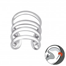 Photograph of Quadruple Line - 925 Sterling Silver Ear Cuffs MS45779