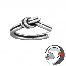 Photograph of Knot - 925 Sterling Silver Ear Cuffs MS46263