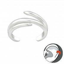 Picture of Patterned - 925 Sterling Silver Ear Cuffs MS46372