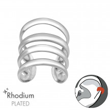 Shot of Lines - 925 Sterling Silver Ear Cuffs MS47157