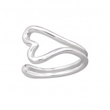 Image of Heart - 925 Sterling Silver Ear Cuffs MS48338