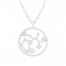 Photograph of Sagittarius Zodiac Sign - 925 Sterling Silver Jewelled Necklaces MS38843