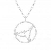 Picture of Capricornus Zodiac Sign - 925 Sterling Silver Jewelled Necklaces MS38852