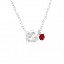Photograph of Cancer Zodiac Sign - 925 Sterling Silver Jewelled Necklaces MS40167