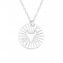 Photograph of Taurus Zodiac Sign - 925 Sterling Silver Plain Necklaces MS43935