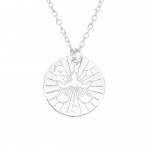 Picture of Libra Zodiac Sign - 925 Sterling Silver Plain Necklaces MS43940